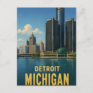 Detroit United States Regional U.S. Travel ⛵ Postcard