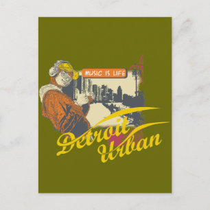 Detroit Urban T-shirts and Gifts Postcard