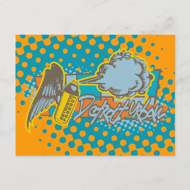 Detroit Urban T-shirts and Gifts Postcard (Front)