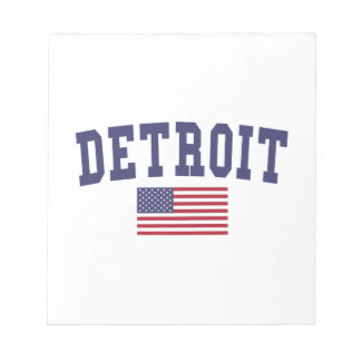 Detroit US Flag Notepad