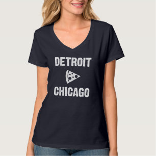 Detroit vs Chicago Pizza T-Shirt