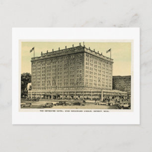 Detroiter Hotel Woodward Ave, Detroit, Michigan Postcard