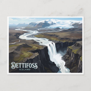 Dettifoss Mývatn Iceland Postcard