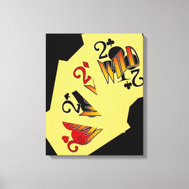 Deuces Wild Poker on Canvas Print (Front)