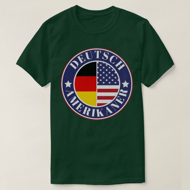 DeutchAmerikaner German American Badge Germany Fla T-Shirt (Design Front)