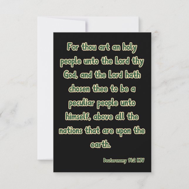 Deuteronomy 14:2 KJV Bible Verse Greeting Card (Front)