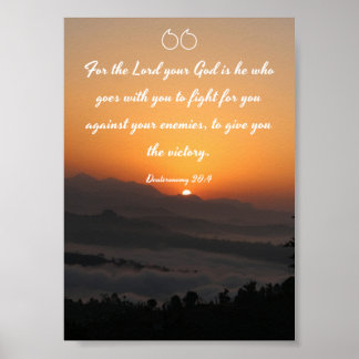Deuteronomy 20:4 - Bible Poster