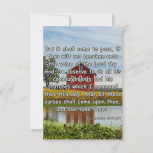 Deuteronomy 28:15 Bible Verse Pic Greeting Card