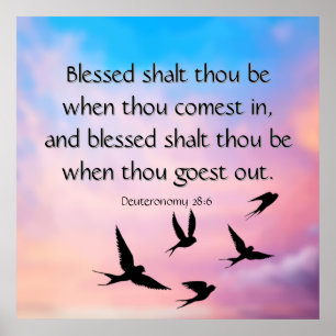 Deuteronomy 28:6  poster