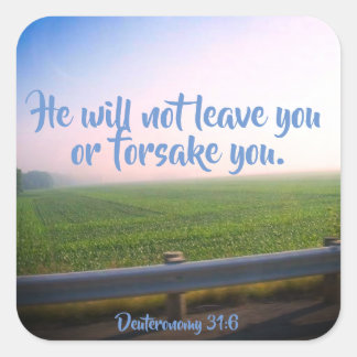Deuteronomy 31:6 Christian Scripture Stickers