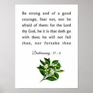 Deuteronomy 31 : 6 poster