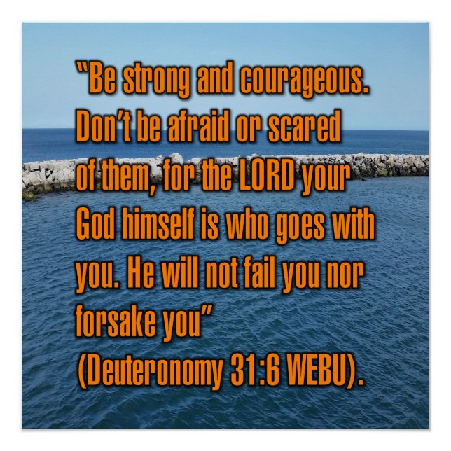 Deuteronomy 31:6 WEBU Poster (Front)