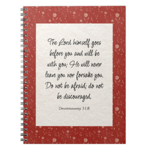 Deuteronomy 31:8 Bible Verse Image Notebook