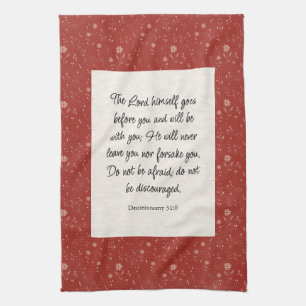 Deuteronomy 31:8 Bible Verse Image  Tea Towel