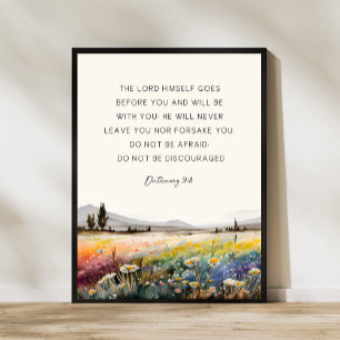 Deuteronomy 31:8, Bible Verse Wall Art