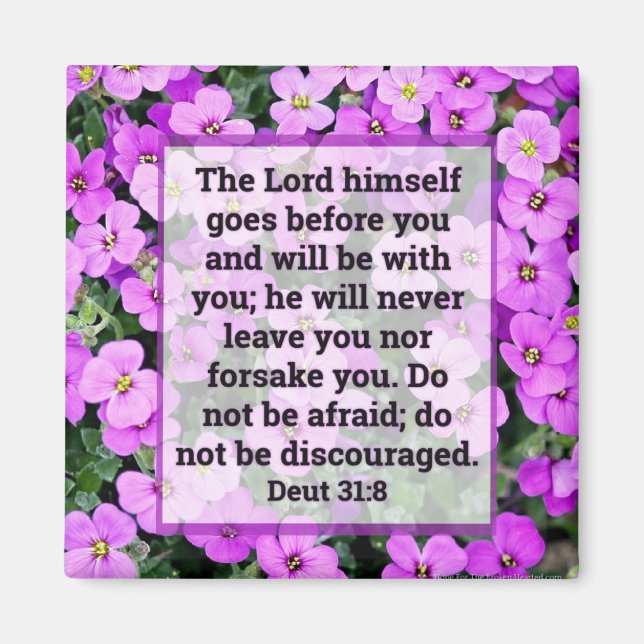 Deuteronomy 31:8 Magnet (Front)