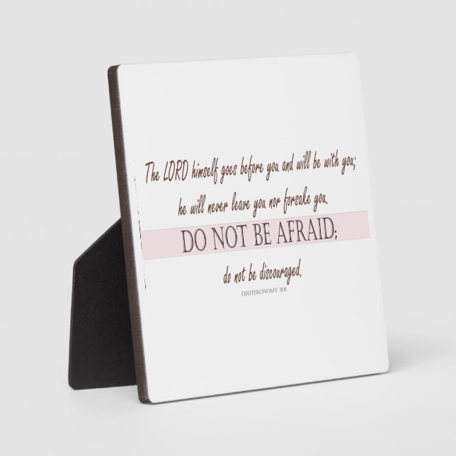 Deuteronomy 31:8 The Lord Goes Before You Plaque (Front)