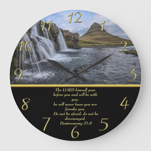 Deuteronomy 31:8 The LORD himself  Large Clock (Front)