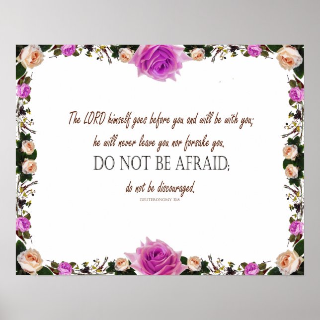 Deuteronomy_31, Do not be discouraged Poster (Front)