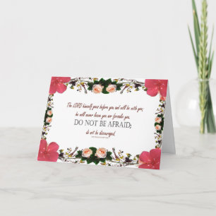 Deuteronomy 31 Flower Postcard do not be afraid