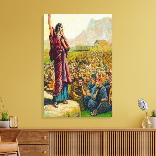 Deuteronomy 6:1-9 Love and Obey God Canvas Print (Insitu(LivingRoom))