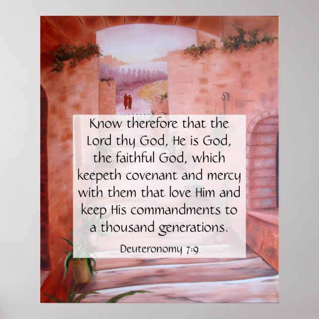 Deuteronomy 7:9 poster (Front)