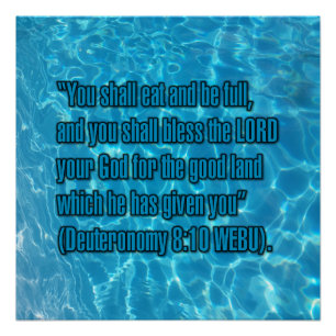 Deuteronomy 8:10 WEBU Poster