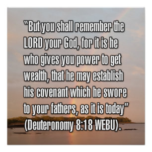 Deuteronomy 8:18 WEBU Poster