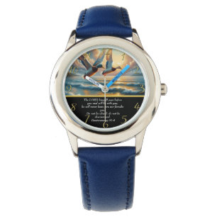 Deuteronomy Christian Faith cross with ducks Watch