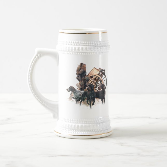 Deutsch Drahthaar Beer Stein (Left)