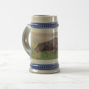 Deutsch Drahthaar  Beer Stein