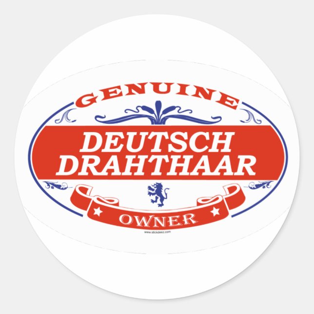 Deutsch Drahthaar  Classic Round Sticker (Front)