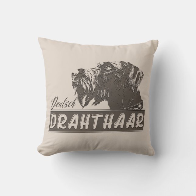 Deutsch Drahthaar  Cushion (Front)