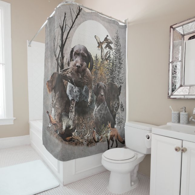 Deutsch Drahthaar(GWP) Shower Curtain (In Situ)
