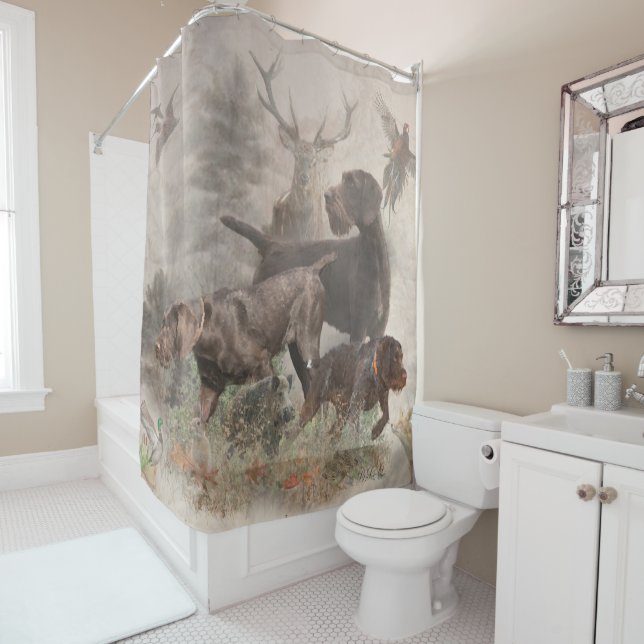 Deutsch Drahthaar(GWP) Shower Curtain (In Situ)