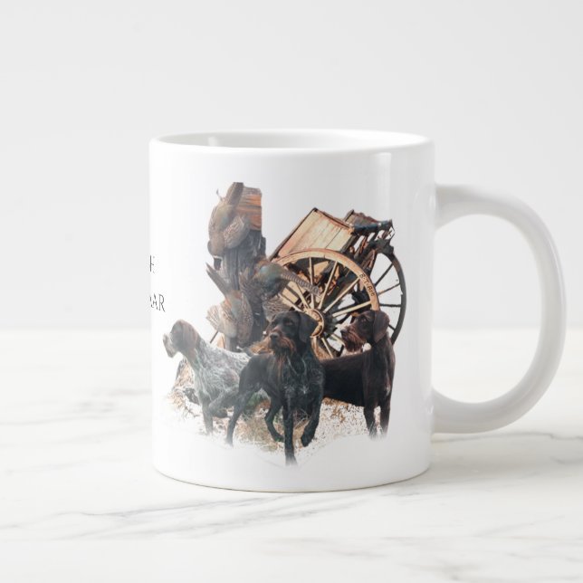 Deutsch Drahthaar Large Coffee Mug (Right)