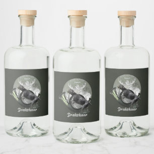 Deutsch Drahthaar Liquor Bottle Label