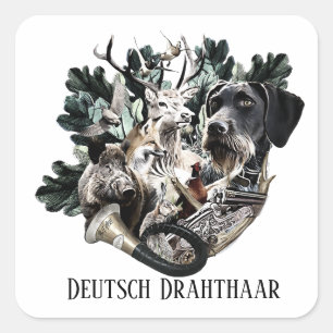 Deutsch Drahthaar  Square Sticker