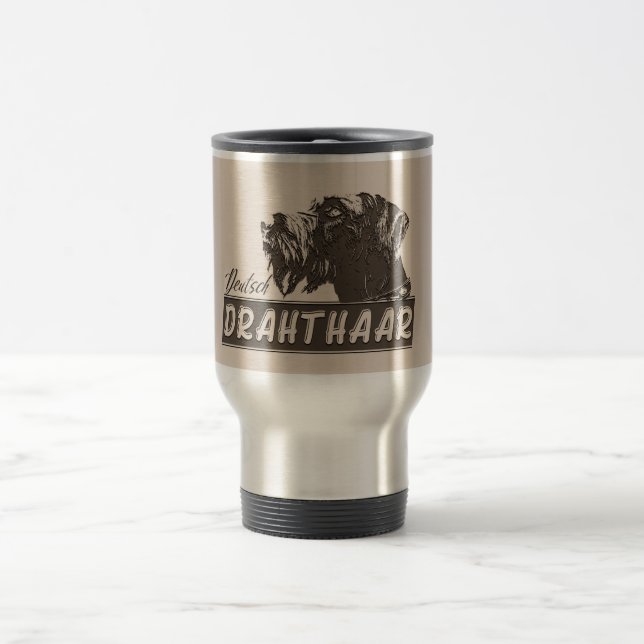 Deutsch Drahthaar  Travel Mug (Center)