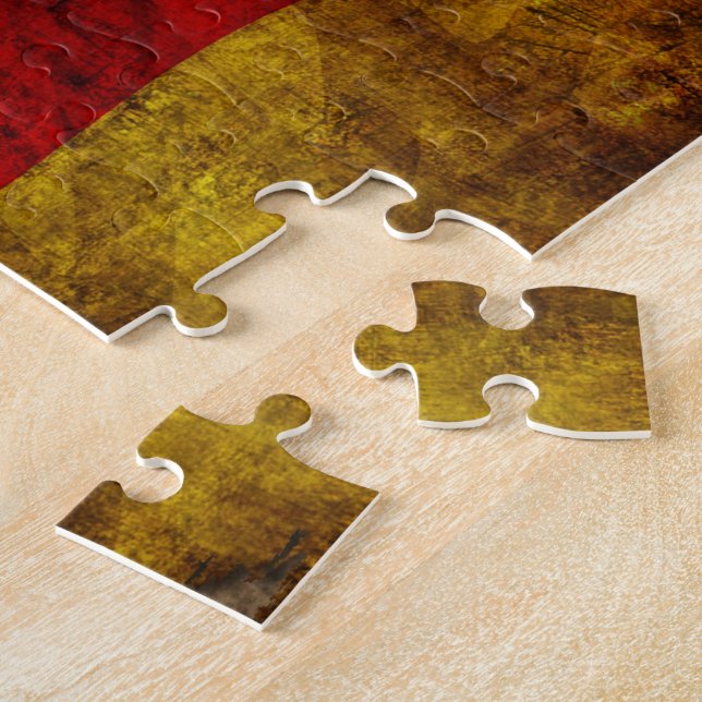 Deutsch Flagge - Vintage... Jigsaw Puzzle (Side)