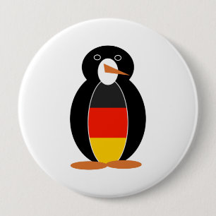 Deutsch Pinguin - German Flag Penguin 10 Cm Round Badge