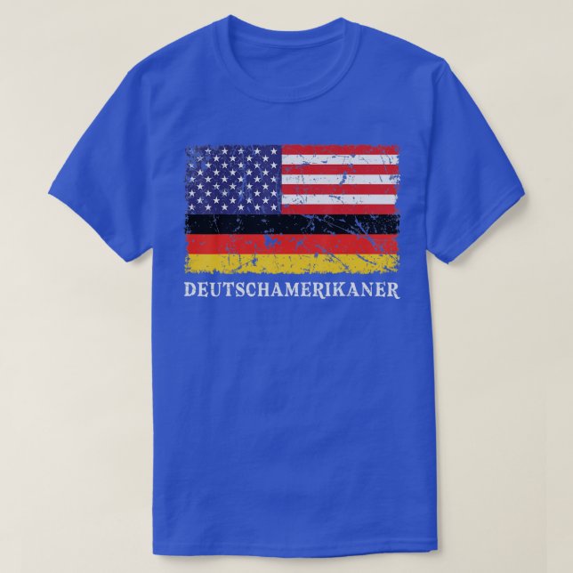 Deutschamerikaner German American US Flag Oktoberf T-Shirt (Design Front)