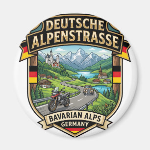 Deutsche Alpenstraße Bavaria Scenic Drive Magnet