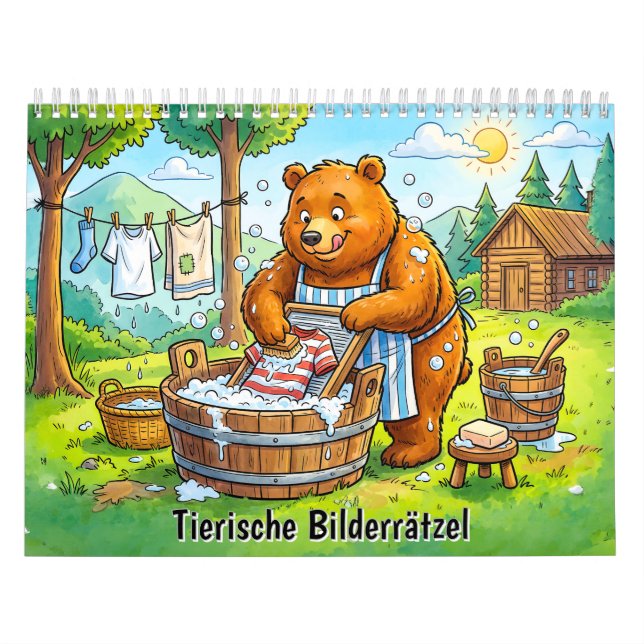 Deutsche Bilderrätsel für Kinder Tiernamen Calendar (Cover)