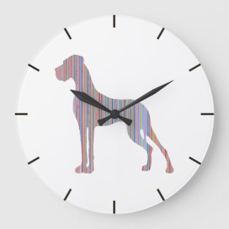 Deutsche Dogge Liniert Large Clock