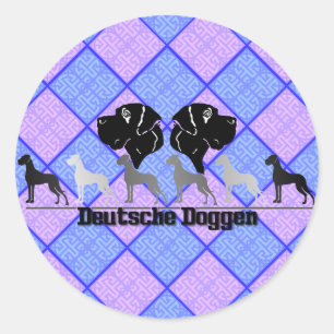 Deutsche Doggen Classic Round Sticker