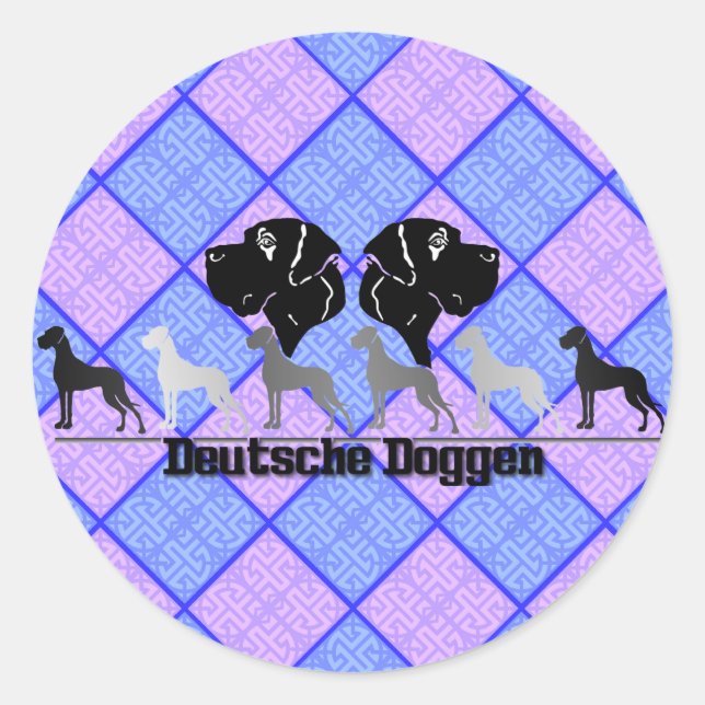 Deutsche Doggen Classic Round Sticker (Front)