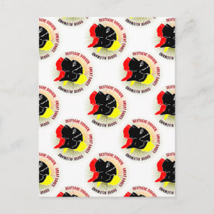 Deutsche Doggen Schwarz Rot Gold Postcard
