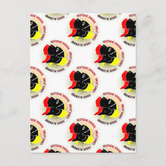 Deutsche Doggen Schwarz Rot Gold Postcard