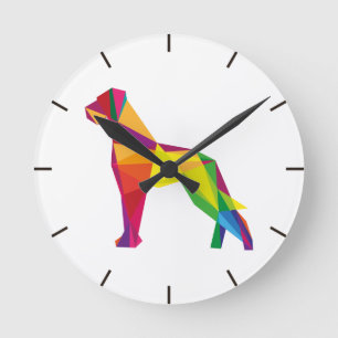 Deutsche Doggen Uhr abstrakt Round Clock